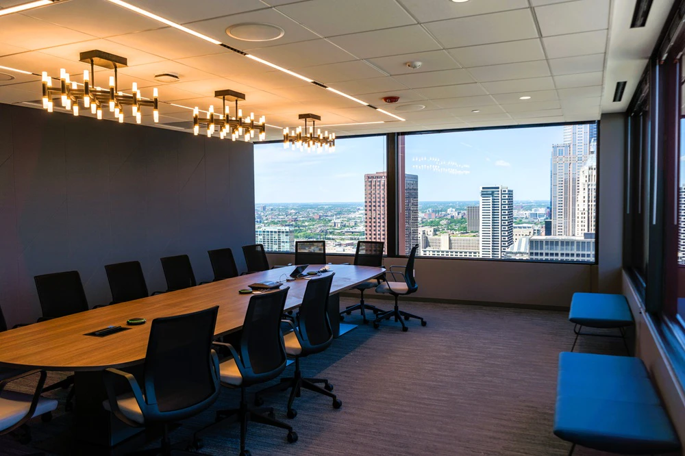 the feel of the corner office.